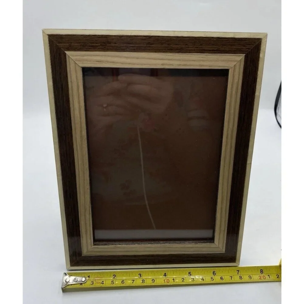 Natalini Wood Picture Frame Made Italy Italian Tan Brown Marquetry For 5